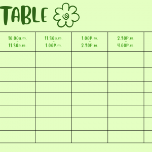 TIMETABLE 003