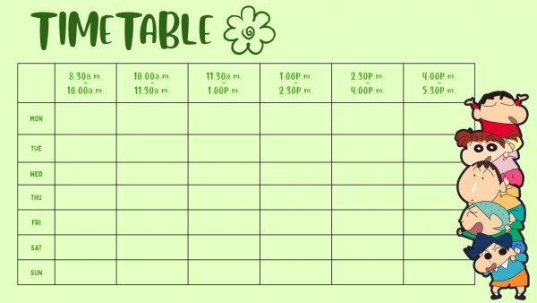 TIMETABLE 003