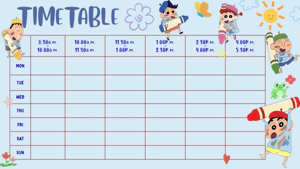 TIMETABLE 001